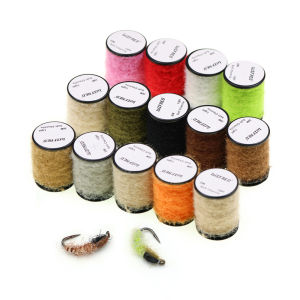 20 Meters/Spool Light Soft Synthetic Chenille Fly Fishing Tying Material for Nymph Body Wrap Fly Fishing Lure Making Yarn