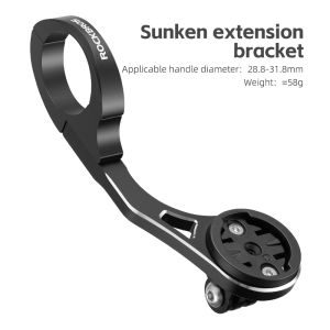 ROCKBROS Bicycle Bracket Multifunction Extension Mount For Speedometer Headlight Holder Garmin Standard Base Fitting Sports Camera Extended Base Accessories Waterproof Nylon