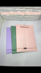Long Standing Clipboard with Cover File Folder with Strap Document Organizer Writing Pad Stationery