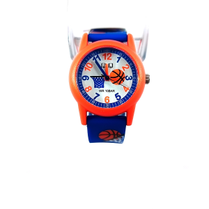 Q&Q V22A-011VY* Basketball Theme Kids Analog Watch