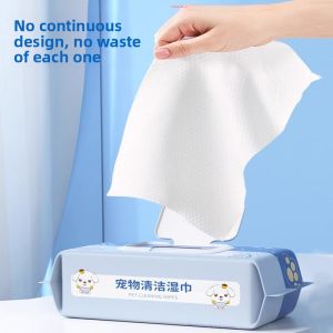 MONLEYTA | Pet Cleaning Wet Wipes Odor Eliminating Antibacterial No Rinse Foot Wiping Bathing Special Pet Supplies Tear Stain Light