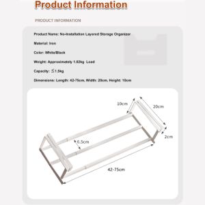 Installation-Free Layered Storage Artifact Layered Partition Shoe Storage Rack Shoe Cabinet Foldable Cabinet Under Hanging Shoe Bracket