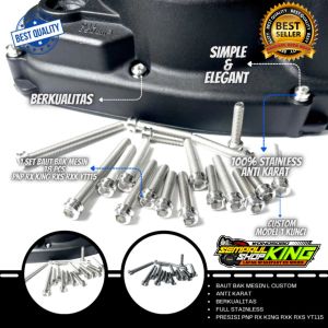Baut bak mesin Rx king baud bak kalter Rxking custom stenlis fullset
