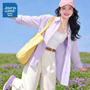 Jeanswest | Áo Sơ Mi Chống Nắng Tay Dài Form Rộng Nhẹ Không Nhăn Cho Nữ
