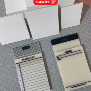Flashee Sticky Notes Transparan Anti Air Memo Bening Tahan Air Permukaan Halus Sticky Notes Kantor