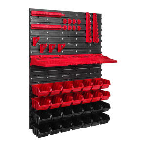 [Auto Vktech] Tools Wall Storage Shelf Wall Mounted Tool Rack 28 Stacking Boxes Extra Strong Wall Plate Multi-Function for Wrench Screwdriver