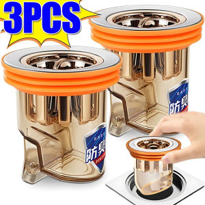 แกนตะแกรงดักกลิ่นเครื่องเหนี่ยวนำแรงโน้มถ่วง1/2ชิ้นกันกลิ่นและกันแมลงสำหรับท่อระบายน้ำในห้องน้ำ