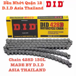 Sên - Xích DID 428D 130L 9mm - 9Ly Đen 130 Mắt Sên - Made in Thailand Chính Hãng 100%