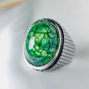 Cincin Batu Akik Sisik Naga Unik Berkelas