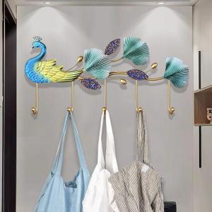 Peacock Design Metal Coat Hook