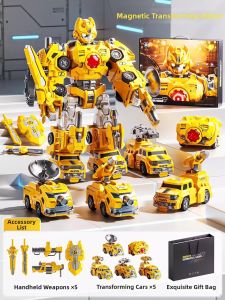 PALONG | Transformable Combining Robot Car Toy for Boys 3-6 Year Old