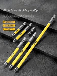 Deli Non-Slip Cross Screwdriver Set Wrought Steel Strong Magnet Electric Hexagonal Handle Screwdriver Drill Household Furniture Accessories