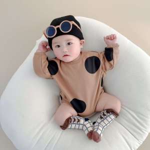 Cute Polka Dot Baby Outfit Cotton Romper Suit for Newborn Boys And Girls Spring Autumn Seasonal Clothing Baby Clothes