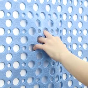Bathroom Safety Pvc Shower Mat Non Slip with Suction Cups and Drain Holes Machine Washable