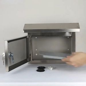 Stainless steel distribution box Household electric meter monitoring box with cover horizontal distribution box
