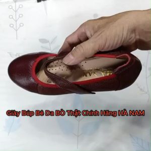 Giày Nữ Búp Bê Đế Xuồng 5cm TiTi ĐÔ Da Bò Thật Thời Trang Cao Cấp GBBN2059