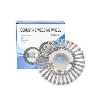 6/8 Inch Garden Weed Brush Cutter Head Steel Wire Wheel Disc Universal Grass Trimmer Tool for Lawn Mower Efficient Grass Eate
