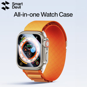 Smartdevil miếng bảo vệ màn hình cho Apple Watch Dòng 9 Series 8 7 45mm 41mm Kính cường lực bảo hiểm đầy đủ phụ kiện vỏ đồng hồ bội thu