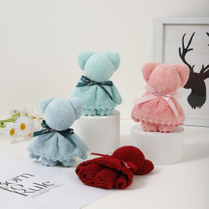 Creative Bear Towel Gift for Childrens Birthday Wedding Souvenir Logo Printed Practical Small Present for Womens Day