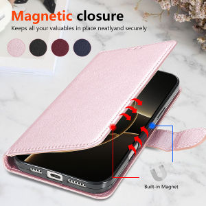 Wallet With Card Slots Classic Style Magnetic Flip Leather Case For iPhone 17 Air 17 Pro Max Shockproof Card Bag