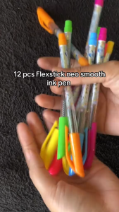 FlexOffice FlexStick Neo Smooth Ink Ballpen 0.5/0.7mm - 6/box12pcs - Black Ink for School FO-GELB019