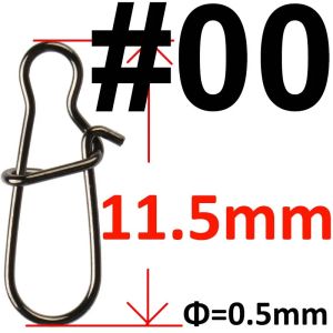 50pcs Stainless Steel Fishing Snap Hooked Snap Pin Fastlock Clip Accessories Tackle for Barrel Swivel Lure hook