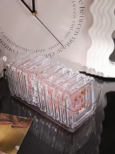 COZII พร้อมส่ง กล่องใสขอบมน กล่องบรรจุภัณฑ์เล็บพลาสติกแบบพกพา กล่องใสใส่เล็บปลอม กล่องเครื่องประดับ