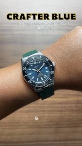สายนาฬิกาแบบยางรุ่น Crafter Blue FKM Rubber with End Link and Diver Clasp for Seiko62/63MAS
