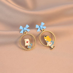 ต่างหูเจ้าหญิงหนีบุญคุณแบบย้อนยุค โบว์ผีเสื้อสุดน่ารัก เครื่องประดับแฟชั่นสำหรับผู้หญิง ไม่ต้องเจาะหู เครื่องประดับแฟชั่น