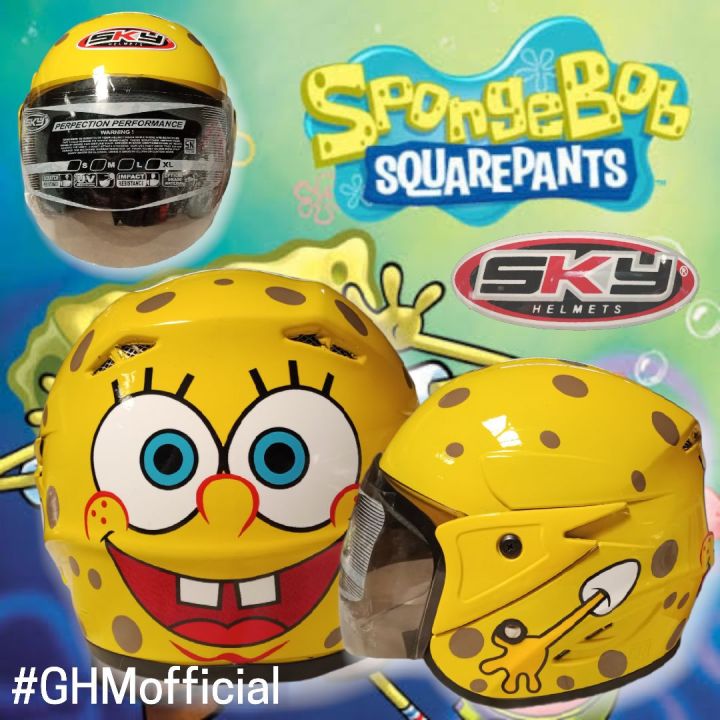 Helm Anak SKY SNI Karakter Spongebob usia 3 sampai 7 tahun murah