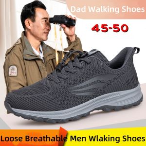 FECHENG ไซส์ใหญ่พิเศษ47 48 49 50 Sepatu Slip On สำหรับผู้ชายพื้นรองเท้านุ่มเดินเล่นกีฬารองเท้าผ้าใบลำลองน้ำหนักเบาระบายอากาศได้ดีรองเท้าคุณพ่อ