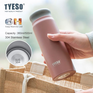 TYESO 360/500ML Vacuum Thermos Flask for Men Women Portable Stainless Steel Water Bottles Thermal Cups Coffee Cup Outdoor Gift