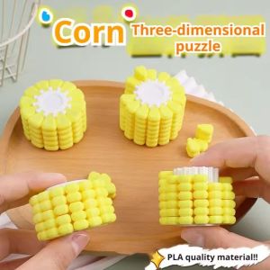 Creative 3D Printing Corn Magic Cube Stress Relieving Toys Tetris Jigsaw Puzzle Originality Becrypt Brain Burning Developmental Toys