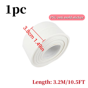 2 rolls of 10.5-foot sealing tape toilet sealing strip self-adhesive bathroom sealing bathtub sealing strip 1.5 inches (gray)