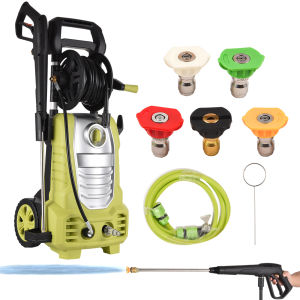 Electric Pressure Washer 2000W 2393 Max. PSI High Pressure Power Washer with 5 Nozzles / 33ft Hose / 16.4ft Power Cord Best for Homes/Cars/Driveways/Patios/Floor Cleaning