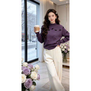 Shalldoer | Soft Wearing Pullover Sweater Half High Neck