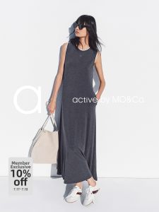 MO&Co. | Đầm Modal Nhẹ Dáng Eo Thấp Trung Bình