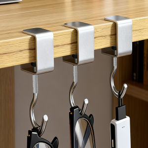 2/4/8pcs 360° Rotatable Steel Table Hooks / Adjustable Student Schoolbag Hook / Desktop Detachable Storage Hanger / for Office Desks School Dormitories