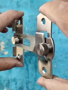 Barn Door Lock 180 Degree Sliding Door Gate-Latch Heavy Duty Stainless Steel Door Lock for Cabinet Cupboard