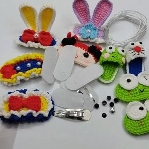 Túi 10 phôi vải nỉ lót kẹp tóc thủ công handmade đan móc len đủ size nhiều màu sắc | Xiaoxingyarn