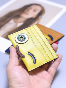 2023 New Cute Creative Leather Card Holder Ultra-Thin Fashion Credit Card Cover Female Multi-Card-Slot Coin Purse Mini Card Clamp