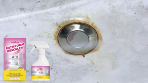 Jakehoe Bathroom Descaler 237ML Helps Remove Soap Scum and Hard Water Stains For Tubs Tiles Glass and More Easy Spray and Wipe For Daily Bathroom Cleaning Home Care Bathroom Descaler Spray