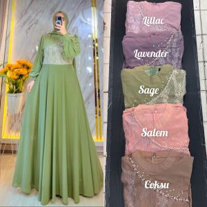 REALPICT COD  DRESS JASMIN FREE FASMINA  BAHAN  CERUTY ARMANY SUPER RINGAN & ADEM DI PAKE MIX BRUKAT  LD 110 PB 140/ TERBARU / TERMURAH  / PREMIUM / BEST SELLER / TANGAN PERTAMA KONVEKSI