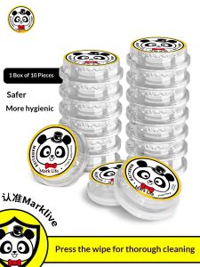 Innovative Press Wet Wipes For Baby Kids-One-Hand Operation Dry Wet Separation Alcohol Free Portable 10 Pcs/Box Hand Clean Wipes