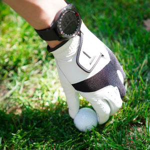EUROPEAN TOUR | Professional Golf Glove Leather Black And White Single 1pc