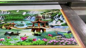 Gạch tranh thác nước chảy trang trí tường