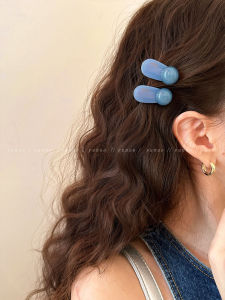 Cute Little Candy Bean Hair Clips Side Bangs Duckbill Clip Womens New 2025 Spring Summer Fresh out Original Design Acrylic Ball Edge Clips