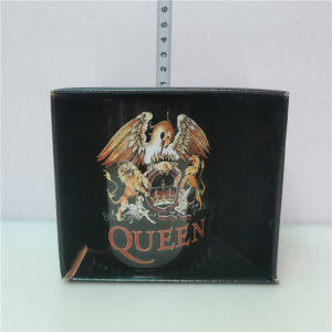 แก้วเซรามิควงควีน ดนตรีร็อค เราคือแชมป์ แก้วน้ำแบบคลาสสิก ดีไซน์ ชิ้น ผลิตในจีน พร้อมหูจับ ความจุ 301-400 มล