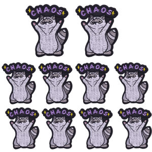 10PCS/lots Animal Duck Cat Frog Patch Cartoon Interesting Cartoon Patch Iron On Patches For Clothing Jackets Jeans Sew Stickers