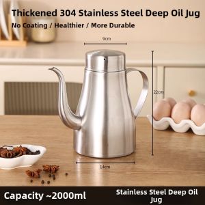 BAICHANG | 2026 New Food Grade 304 Stainless Steel Oil Pot No Hanging Oil With Filter